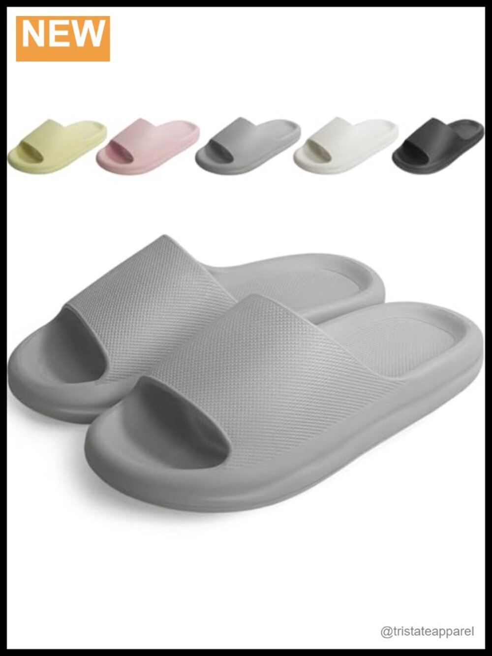 EVA Slide Sandals with Arch Support Non-Slip Quick-Drying Shower Shoes